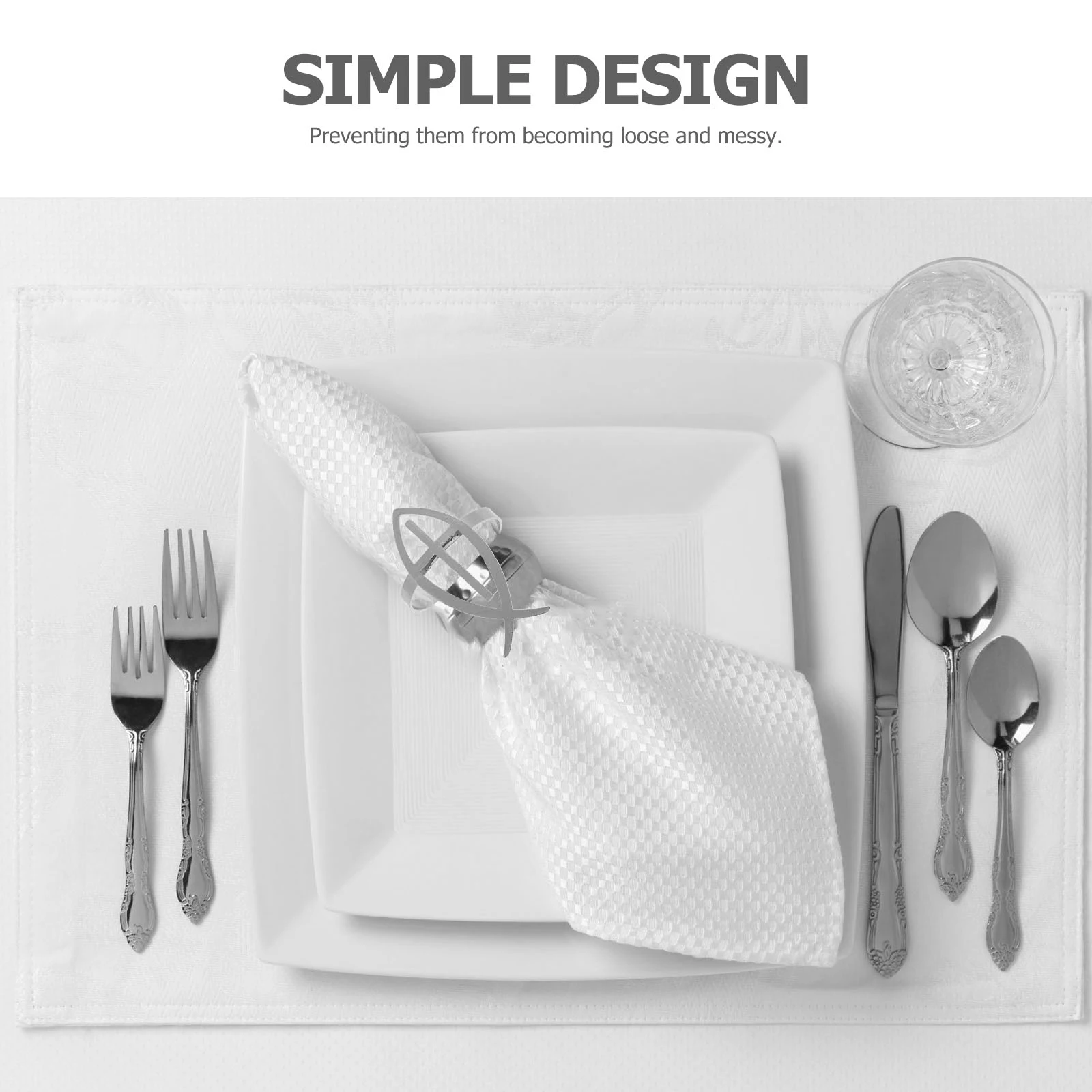 

4pcs Cross Alloy Metal Dining Table Holders For Wedding Party Holiday Decor Napkin Rings Set Table Napkin Rings