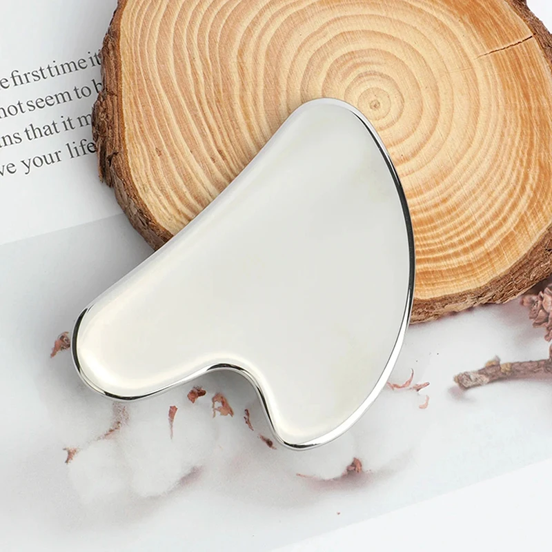 Stainless Steel Scraper Massager Gua Sha Natural Facial Skin Care Guasha Board Face Massager Board Heart Shape Body Relaxation