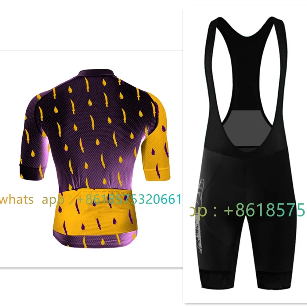 Men Cycling Jersey Suit Outdoor Crazy abstract style Offroad Racing Suit Summer MTB Long distance Bib Shorts Set 9D Gel Ciclismo