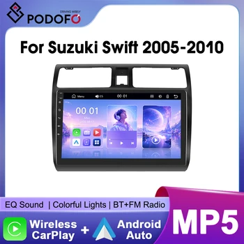 Radio Estéreo para Auto Podofo de 10.1 Pulgadas para Suzuki Swift 2005-2010 con CarPlay Inalámbrico, Android Auto, Bluetooth, Mirrorlink, Reproductor Multimedia de Video 1