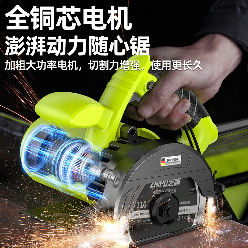 Mesin Pemotong Ubin Keramik 220V Gergaji Tangan Kecil Mesin Slot Batu Marmer Gergaji Mesin Alat Pemotong Dinding