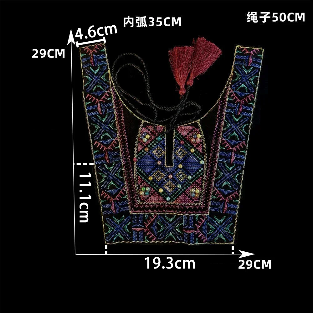 Wholesale sales of 1-10 pcs ethnic style embroidery collar shaped clothing DIY sewing decorative clothing accessories