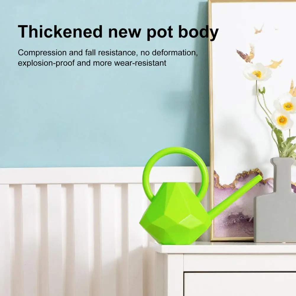 Water Pot Portable Plant Sprayer Plastic Long Spout  Unique Creative Diamond Shape Watering Can