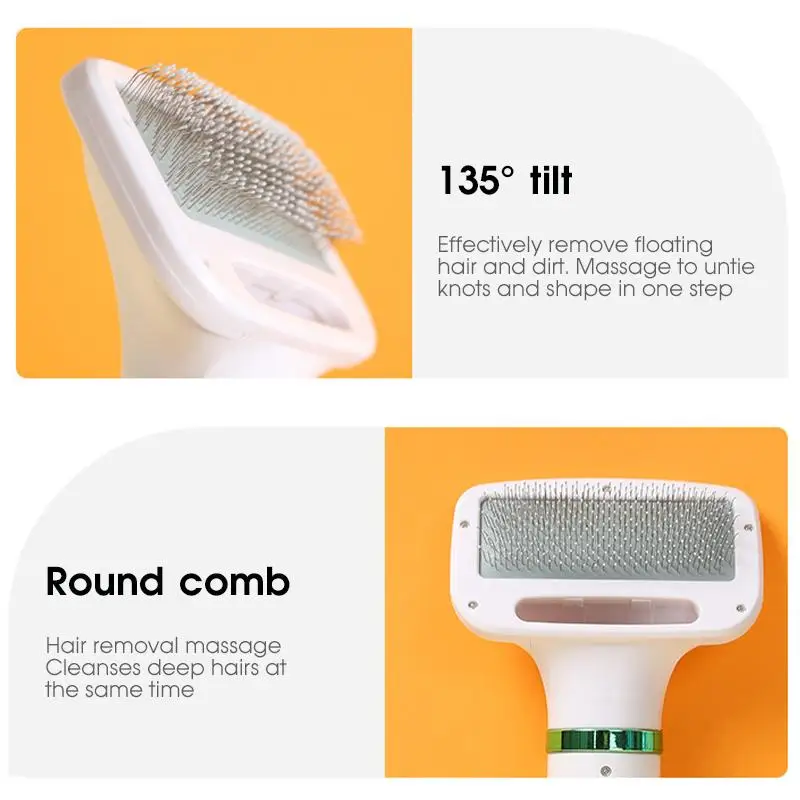 Pet Hair Dryer 2 with Slicker Brush Grooming for Cat and Dog Brush Professional Home Grooming Furry Drying Portable Dog Blower