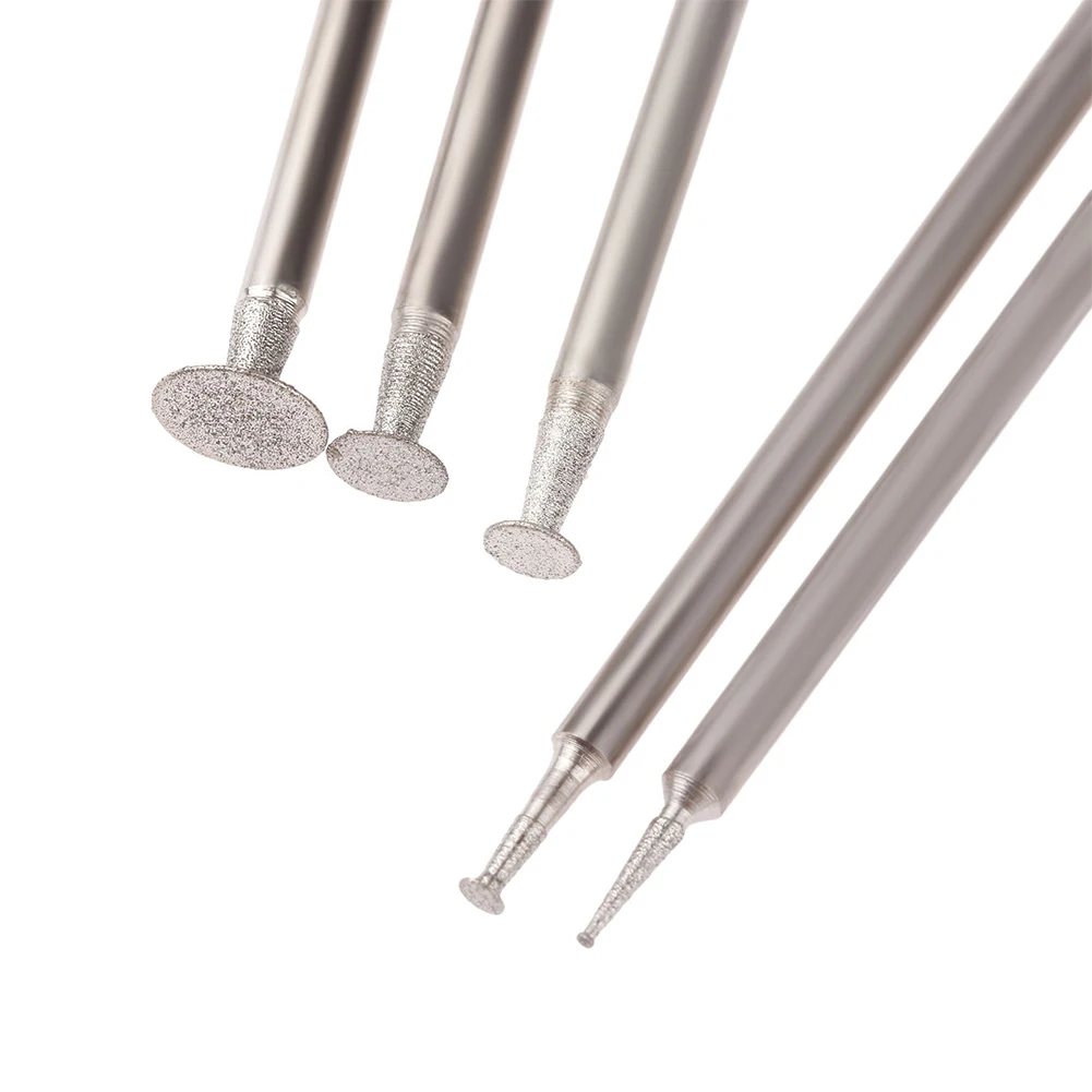 

10PCS Diamond Mounted Point Grinding Head For Jade Carving Glass Engraving And Precision Polishing Fits 2.35mm Shank Rotary Tool