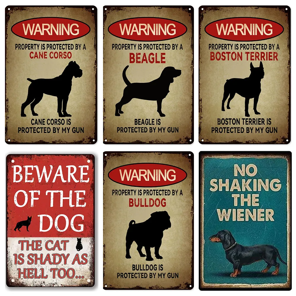 Warning Property Patrolled by Dachshund Security Sign, 8x12 Inch, Aluminum Beware of Dog Sign