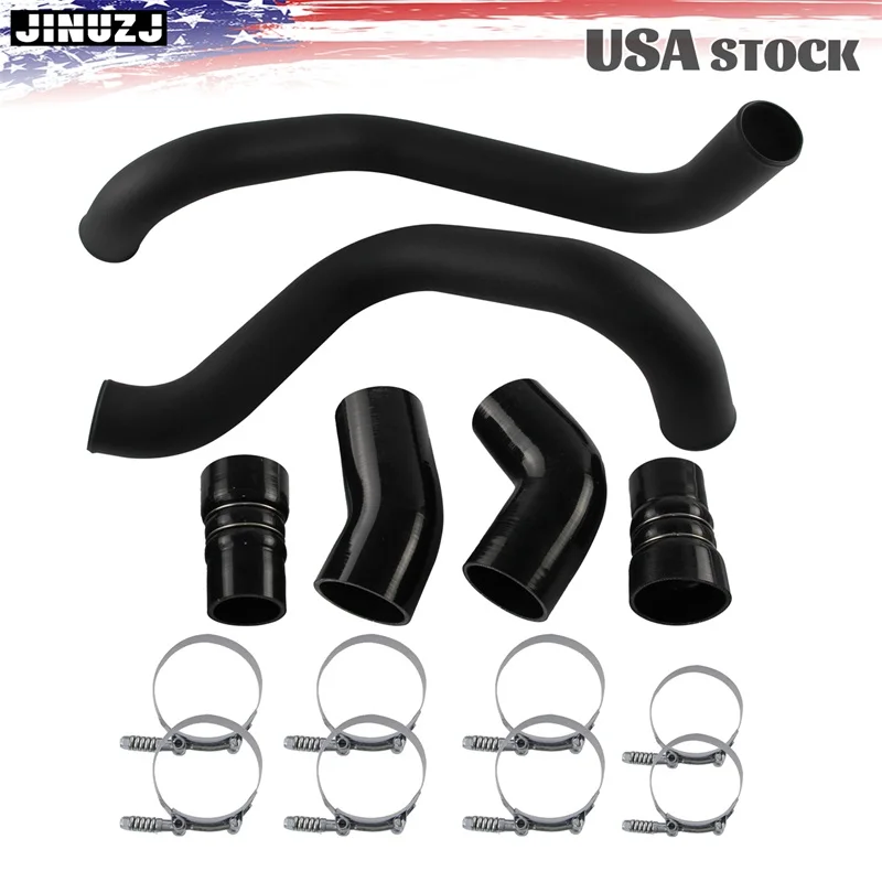 3" Intercooler Pipe & Boot Kit For 02-04 GM GMC 6.6L LB7 Duramax Diesel Black