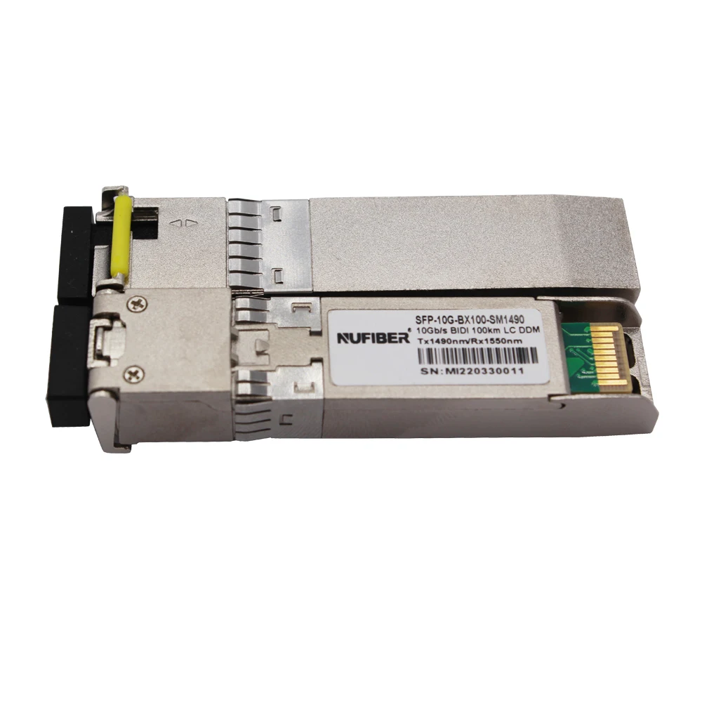 1490nm/1550nm Bidirectional Simplex LC 10G BiDi SFP+ 100km SMF Optical Transceiver Module 80km IP Fiber Optic Transceivers