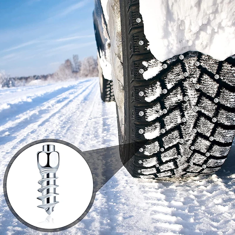 Universal 12mm Snow Screw Tire Studs Anti Skid Falling Spikes Wheel Tyres For Car Motorcycle Bicycle Car Winter Emergency