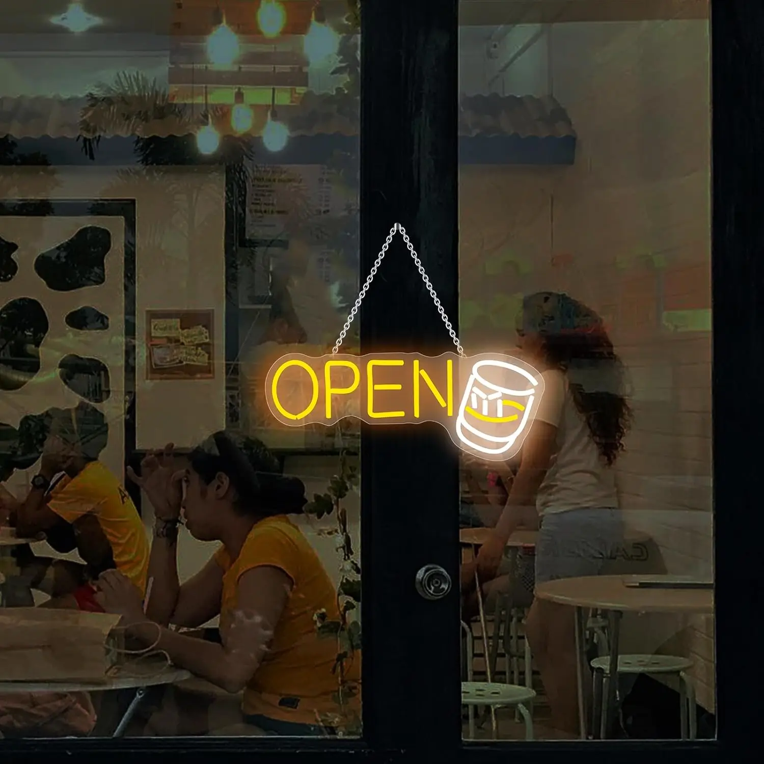 Whiskey Open Neon Light Sign USB Dimmable LED Neon Sign for Bedroom Livingroom Club Bar Man Cave Party Gifts Wall Decor