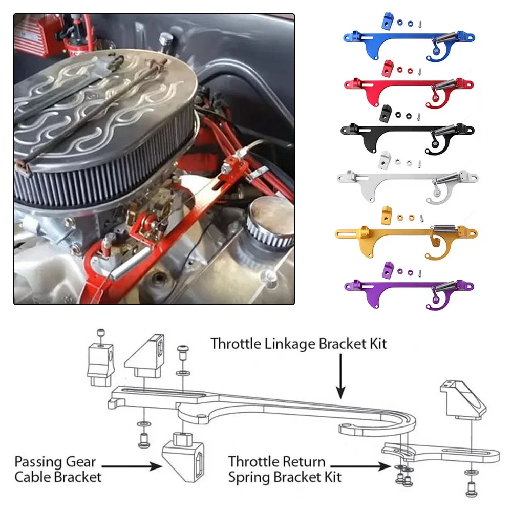 Cabo de acelerador de alumínio para carro, suporte carb para holley série 4150 4160 para ford, suporte de acelerador, alumínio ajustável