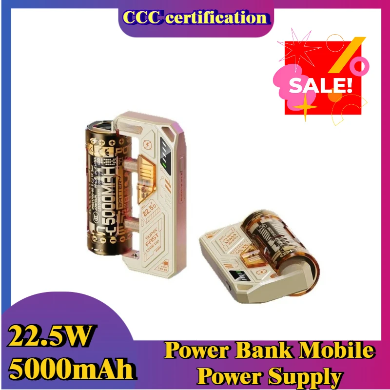 

5000mAh New 22.5W Super Fast Charging Power Bank Mobile Power Supply