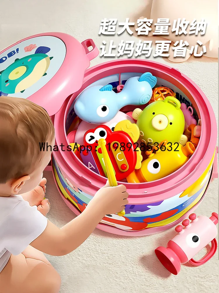 r15Baby Hand Drum Children's Toy Percussion Instrument Infant Tambourine Percussion