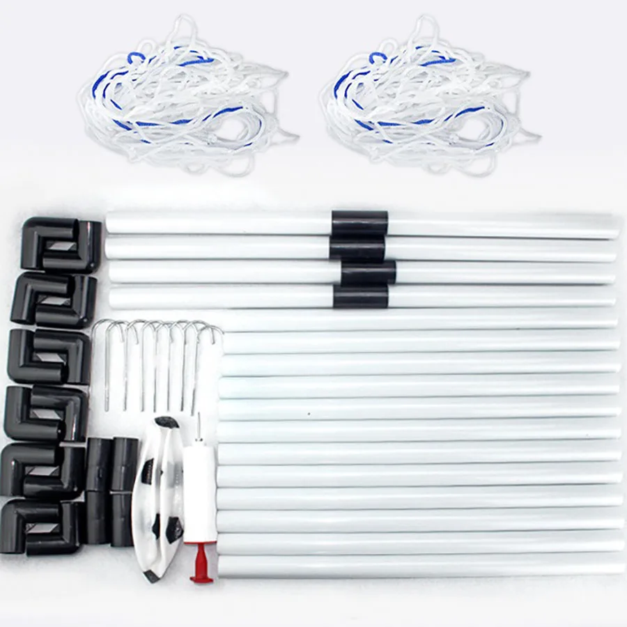 1 conjunto de mini rede dobrável para porta de futebol, rede de plástico para prática de precisão, esportes infláveis, competição de equipe interna e externa