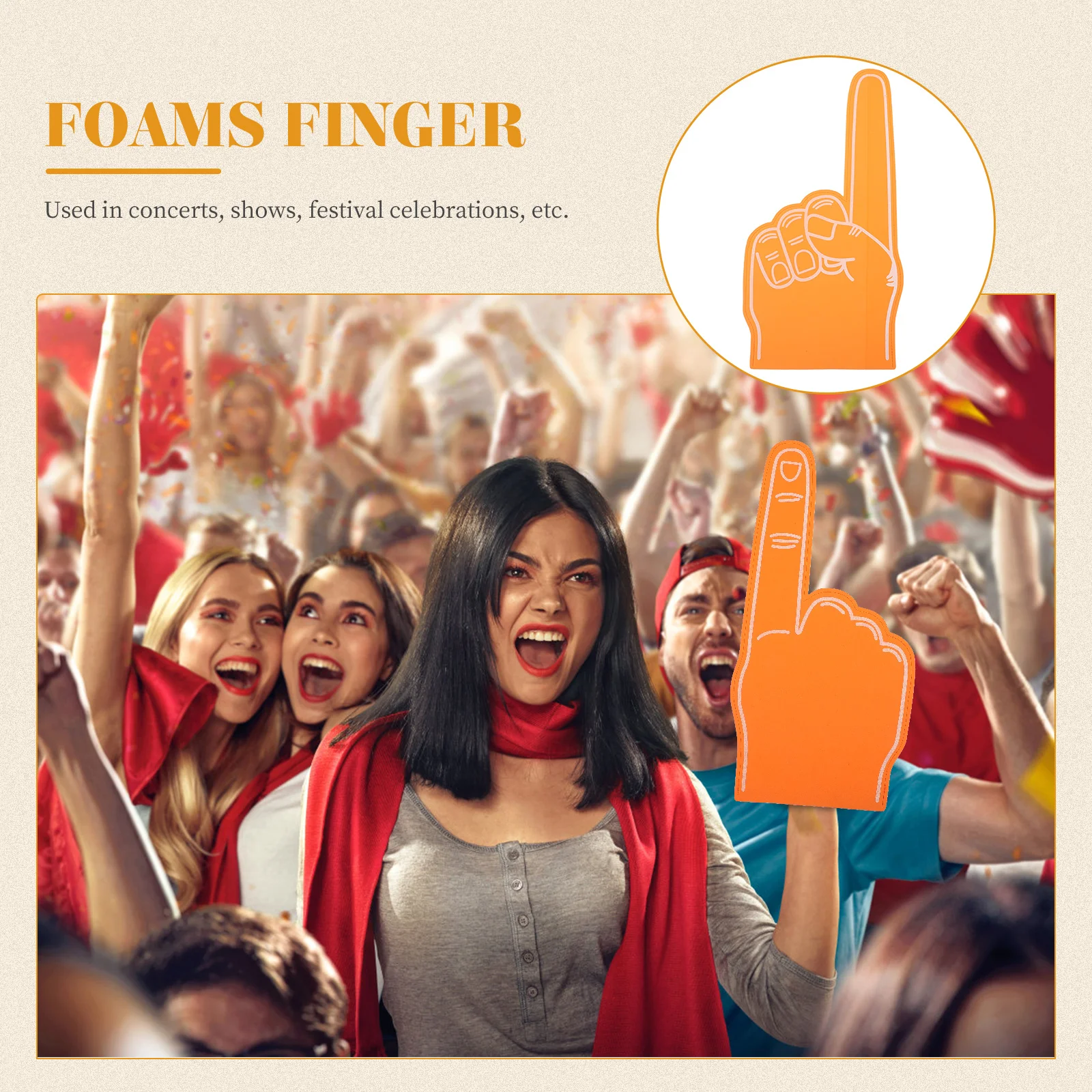 

3Pcs Cheerleading Props Foams Finger Hand Sports Accessories Noise Maker Party Noisemaker