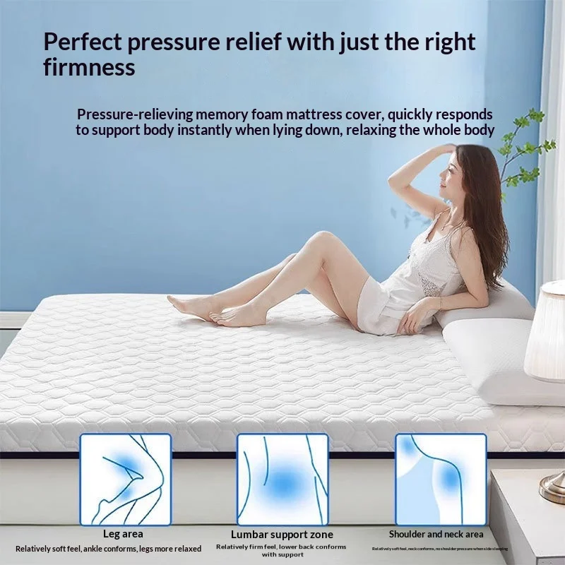 Filler latex non-full latex Premium Latex Mattress Topper Thick Foldable Tatami Futon Mattress Pad Dorm Student Rental Home image 3