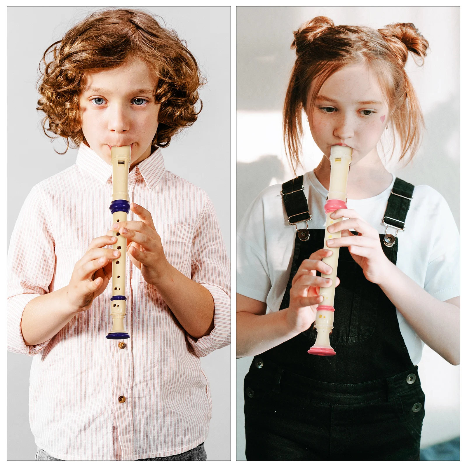 

2 Pcs Soprano Recorder 8 Holes German Style Set Portable Excellent Sound Musical Instrument Flute Plastic