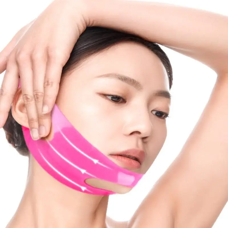 Fasciatura per il viso in silicone Linea V Shaper per il viso Mento Guancia Sollevamento Cintura Piega nasolabiale Cintura per massaggio facciale Bellezza per le donne Cura della pelle