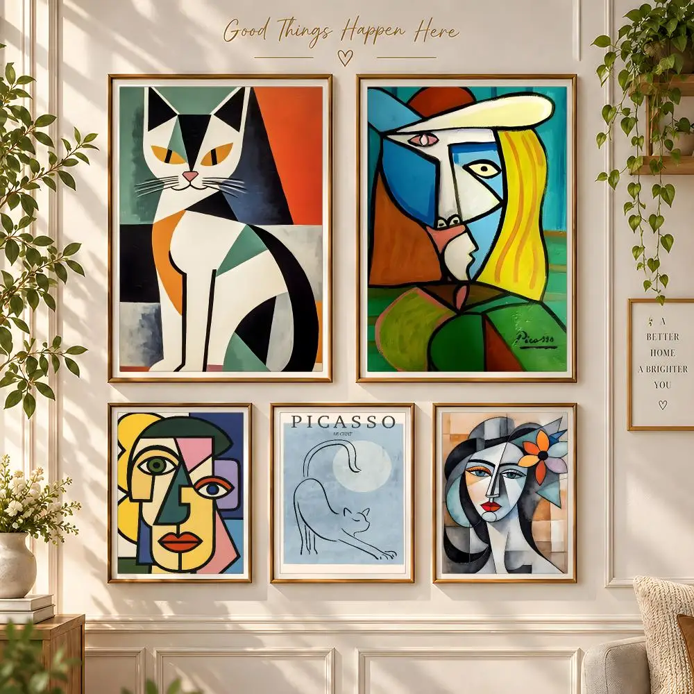 Innovative Painter P-Pablo Picasso Poster Interior Wall Prints in High Definition for Household Decor & Festive Presents