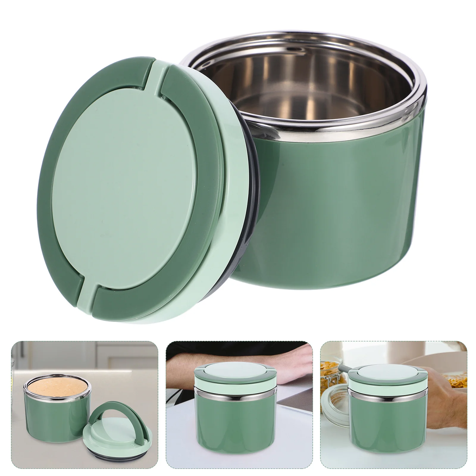 

Portable Heat Retaining Soup Cup Handheld Design Leak Proof Sealed Food Preservation Carrier Breakfast Thermal Container