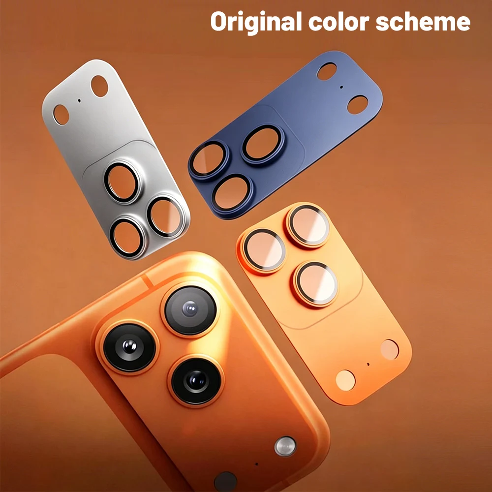 Magnetic Metal Rear Camera Lens Protector For iPhone 17 Pro Max 17 Pro Strong Adsorption Lens Screen Protector Ring Film Cover