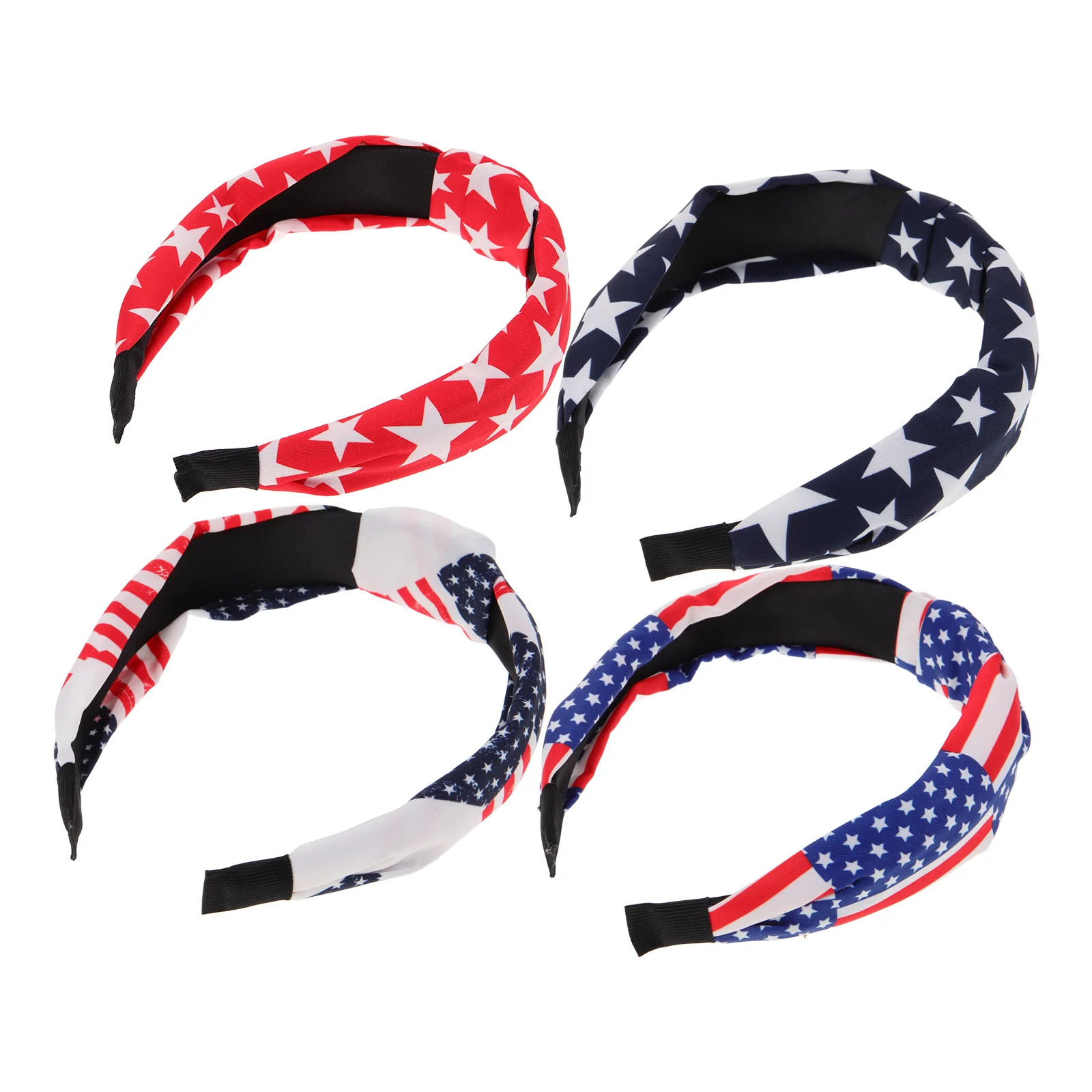 

4Pcs Versatile Knotted Headbands Holiday Star Pattern Hair Accessories for Women