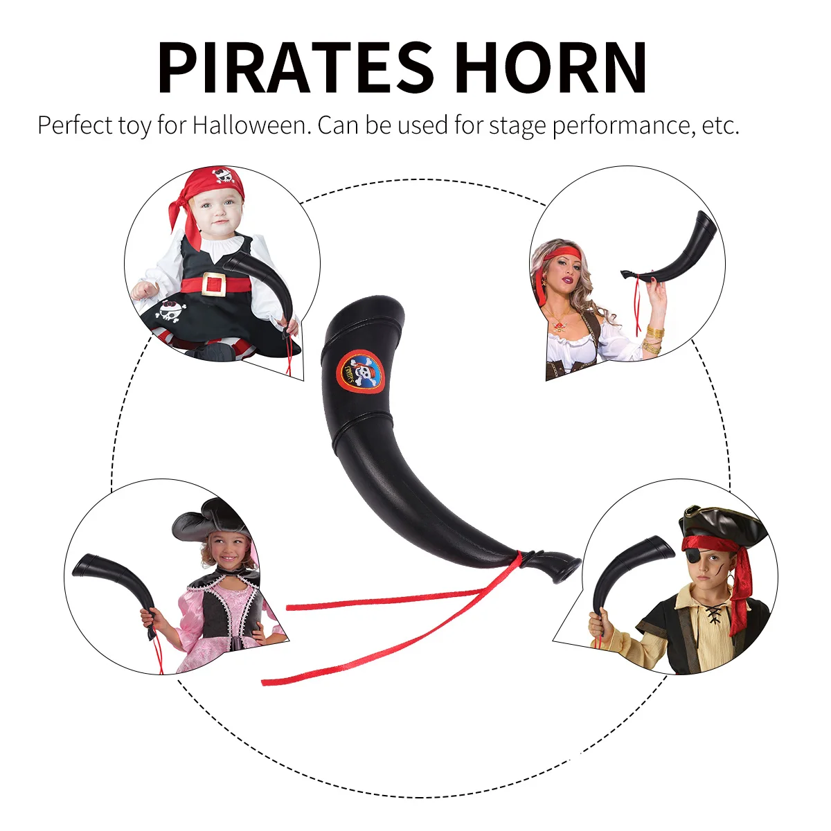 

4pcs Plastic Horn Halloween Party Stage Festival Masquerade Mardi Gras Cosplay Horns Holiday Dressing Noisemaker Props