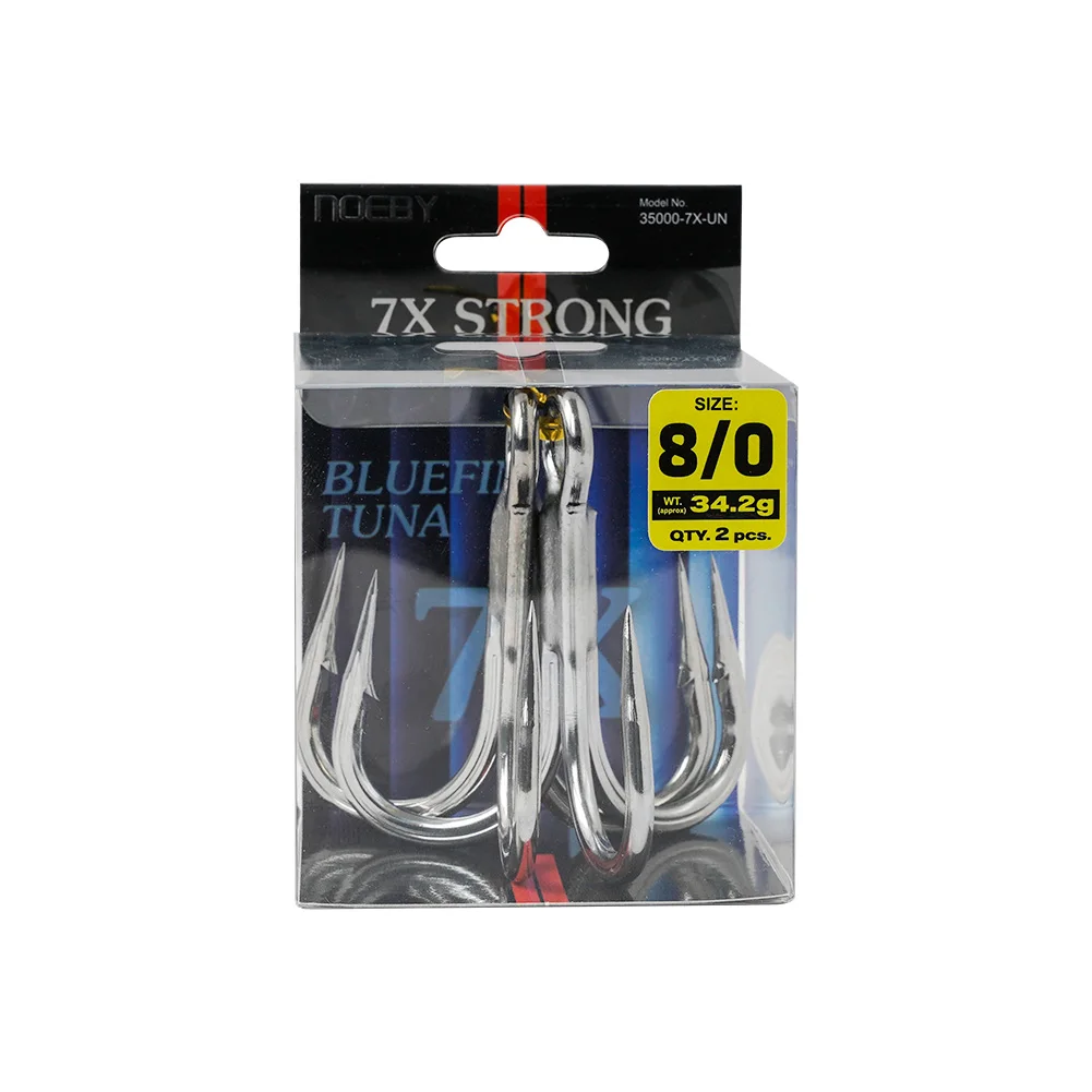

NOEBY 200kg Class Bluefin Tuna GT Fishing Hook Super Duty Heavy Class Treble Hooks 3/0 4/0 5/0 6/0 7/0 8/0 Big Game Fishing Hook