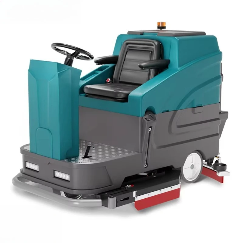 X96 High Efficiency Automatic Driving Double Brush Floor Scrubber Dryer Cleaning Equipment Ride Floor Scrubber