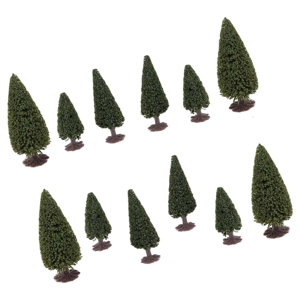 15 Pcs Mini Cedar Tree Miniature Collection Woodland Scenics Trees Scale Landscape Party Decoration Plant Model