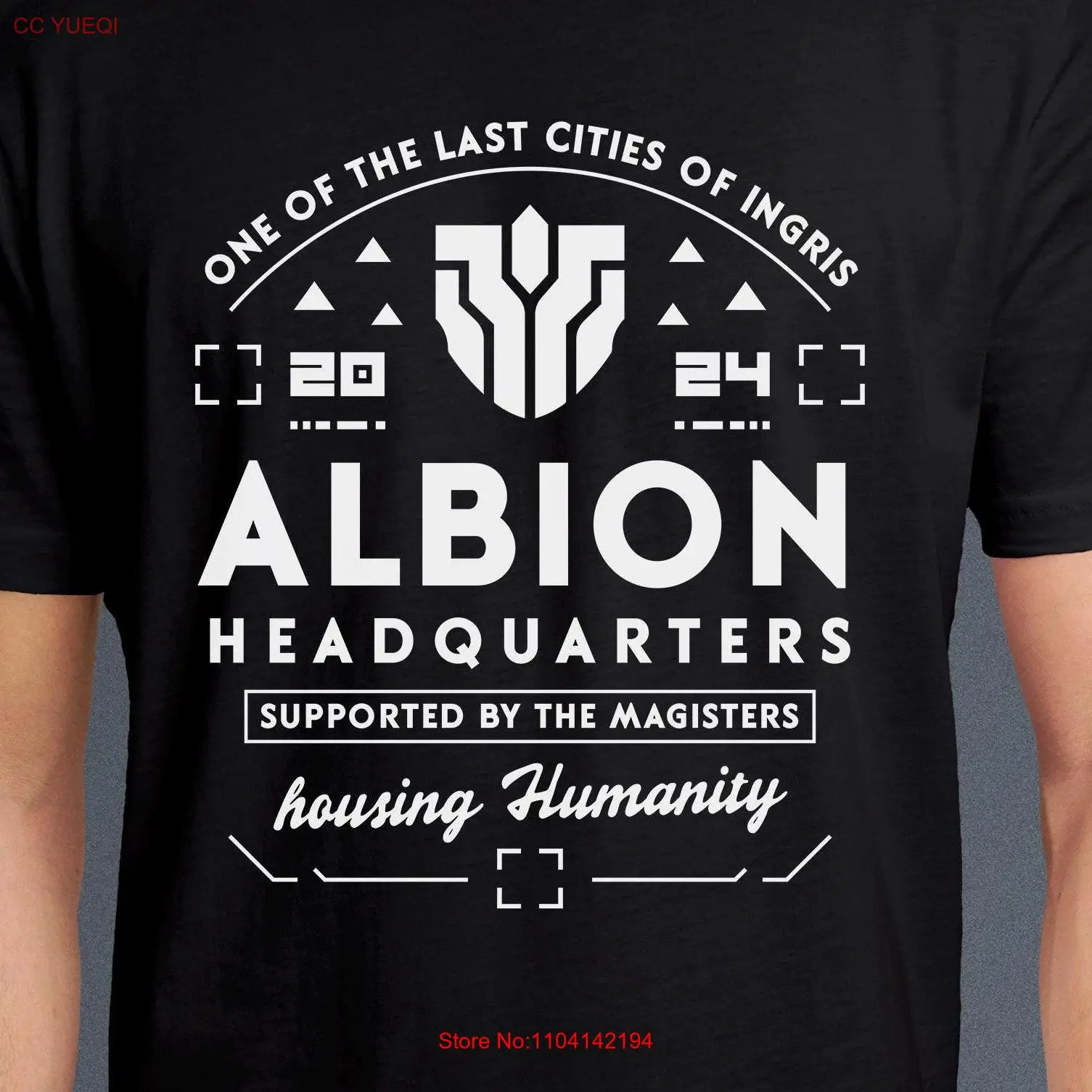 Albion Humanity Headquarters T Shirt The First Descendant Video game Gaming Gamer Looter Shooter Sharen