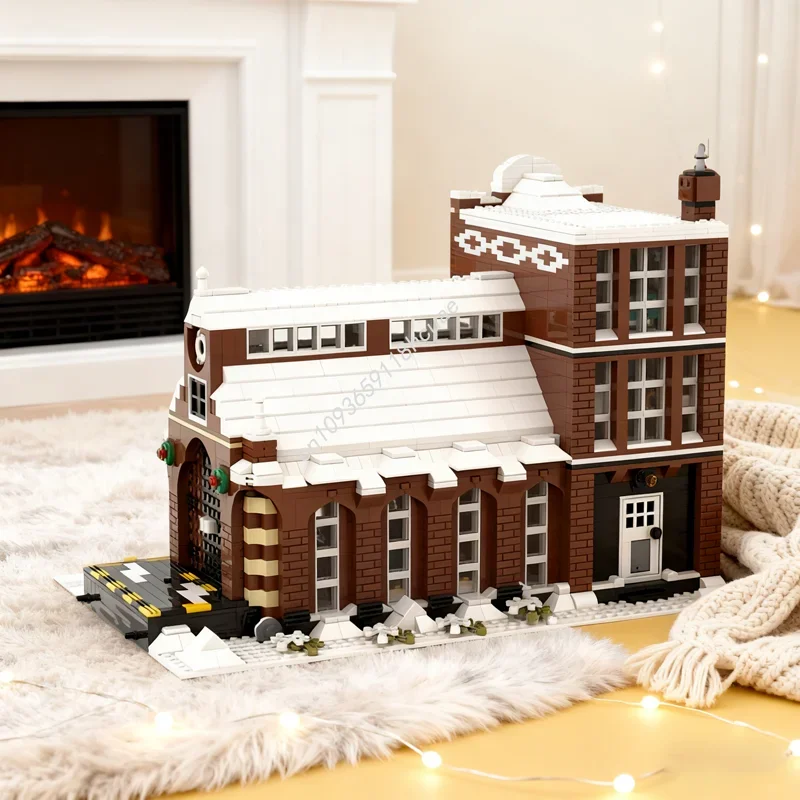 

3071 деталь MOC: Модульная модель «Завод старых игрушек» из серии «Один дома», конструктор, рождественский подарок, для сборки своими руками, креативные кирпичики