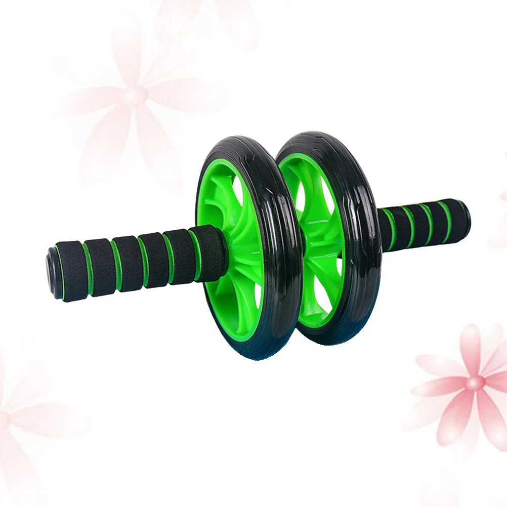 

2 Wheels Ab Roller Fitness Exercise Training Lightweight Durable NonSlip H Ergonomic Grips Home Gym Office Abdominal Wheel