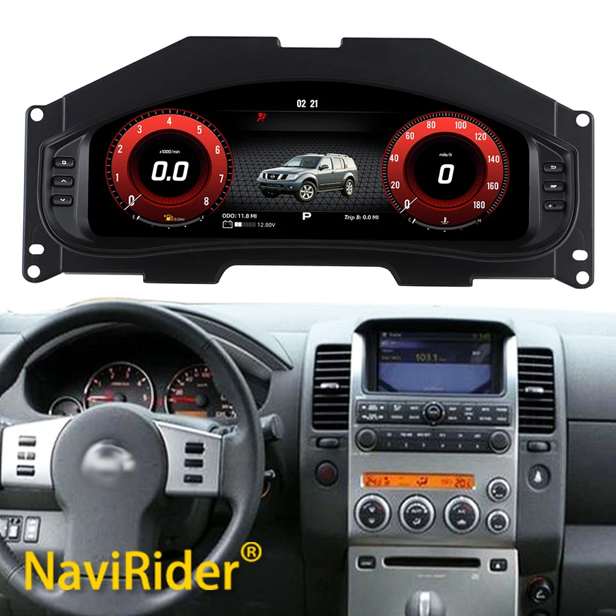 For Nissan Pathfinder R51 2005–2010 Digital Dashboard Instrument Cluster Virtual Cockpit Interior Upgrade Speedometer Carplay