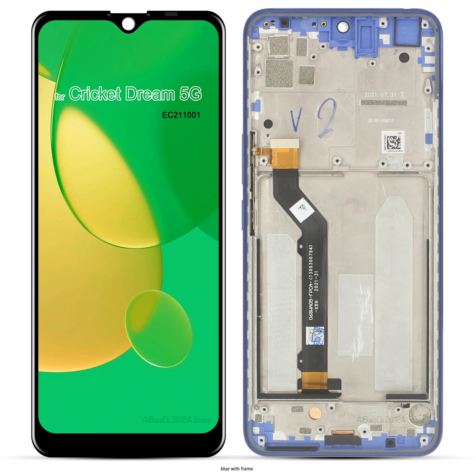 6.82 inch Original For Cricket Dream 5G LCD Display EC211001 Touch Screen Digitizer Assembly For Cricket Dream 5G LCD Display