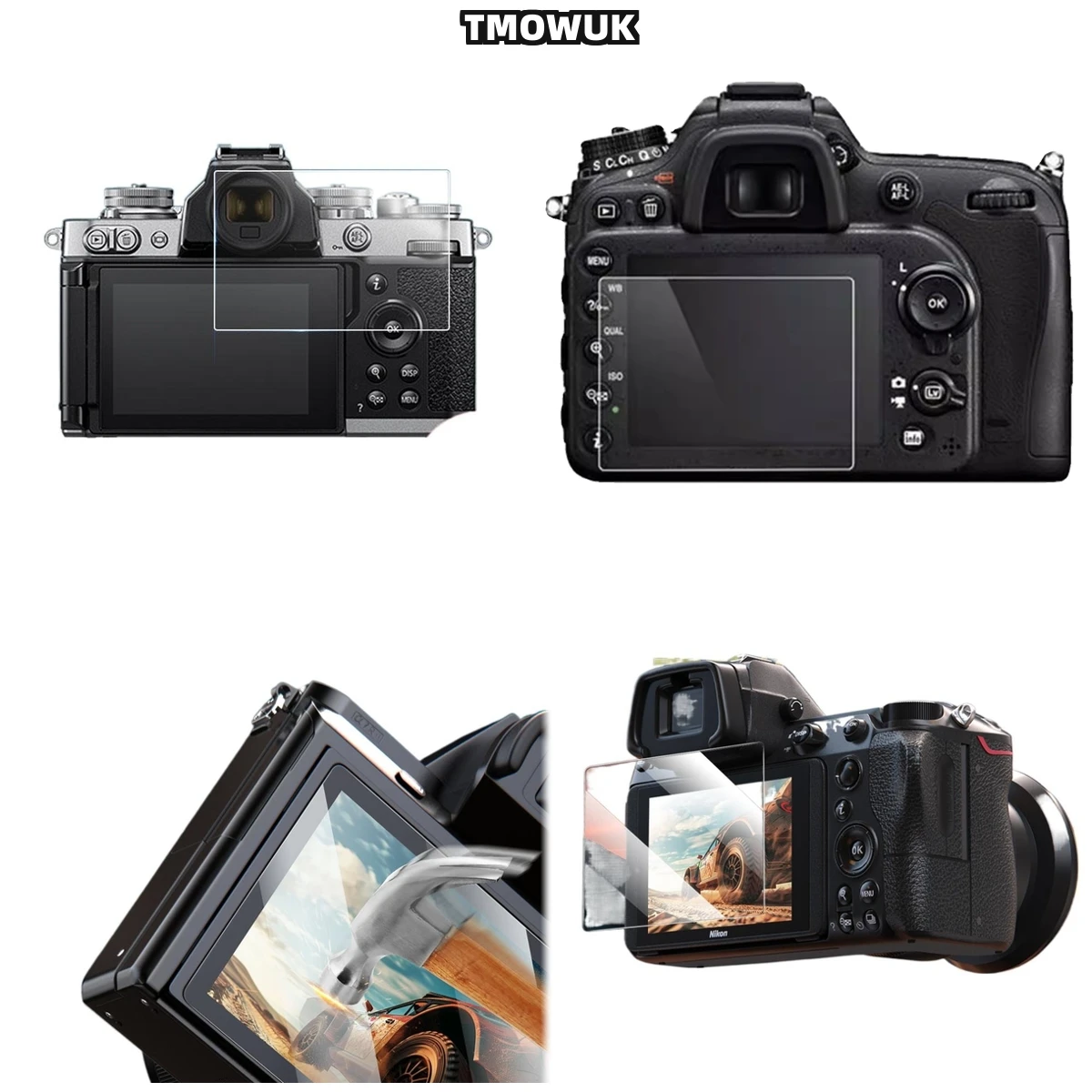 

For Nikon Z30 ZFC Anti-Slip Privacy Protector - Tempered Glass With Anti-Blue Light & Anti-Microbial Treatment