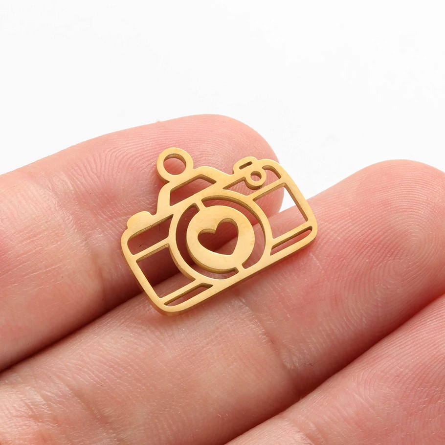 5 Stück Glücksbringer-Anhänger aus Edelstahl mit Mädchen, Stern und Schleife für die Schmuckherstellung, niedliche Anhänger für Halsketten und Armbänder – Detail 11