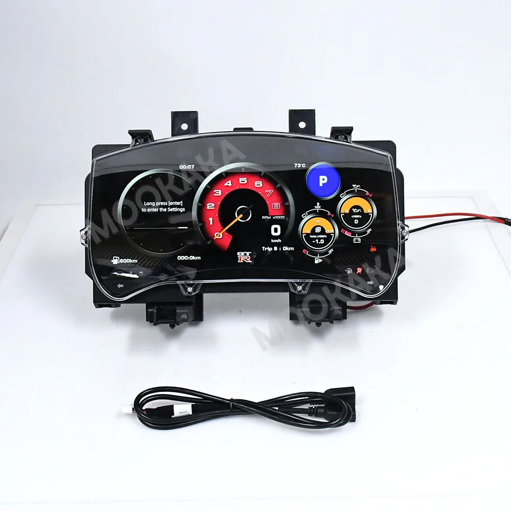 

12,3-дюймовый цифровой ЖК-дисплей (виртуальная приборная панель) для Nissan GT-R GTR 2007-2016, оригинальный спидометр и одометр