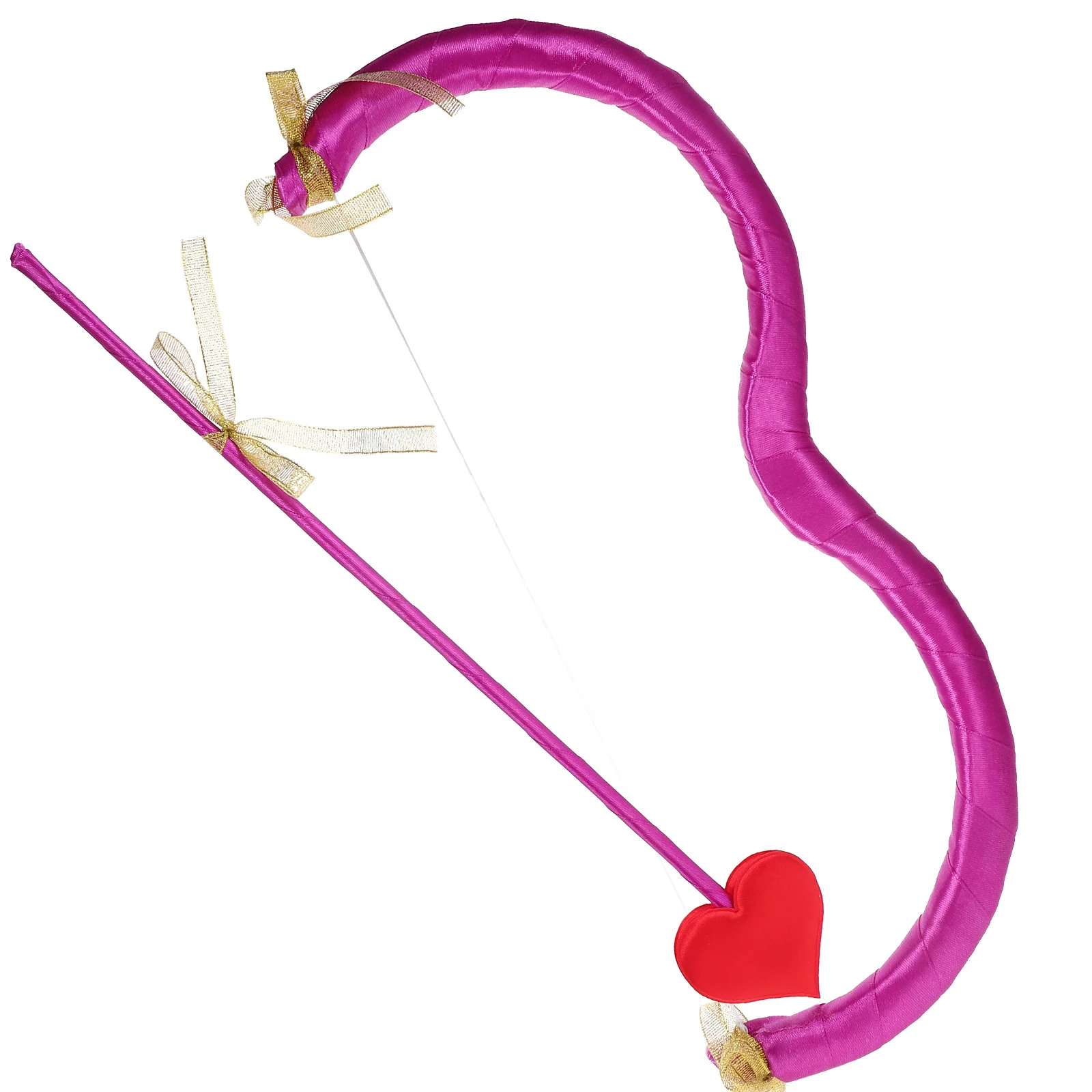1Set Cupid Bow and Arrow Prop for Valentine Costume Party Cute Arch Design Cosplay Accessory Dance Event Centerpiece Decoration