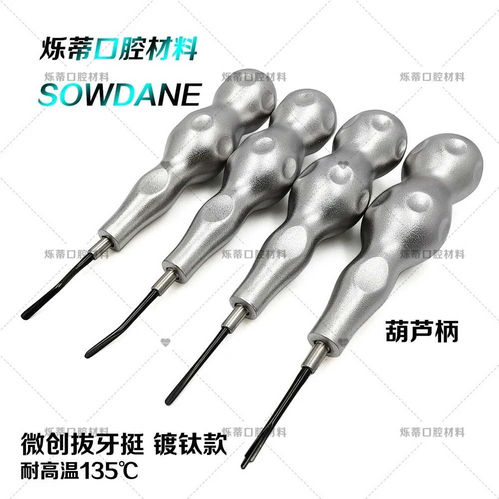 Stainless Steel Dental Extraction Elevator Titanium Coated Micro Oral Surgery Instrument