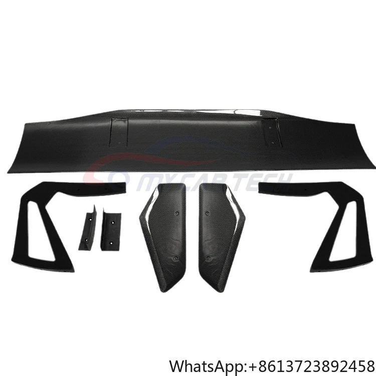 

Rear Spoiler Carbon Spoiler Wing High Bracket Racing Rear Wing Trunk Lid Wing for Mustang 2015-2023
