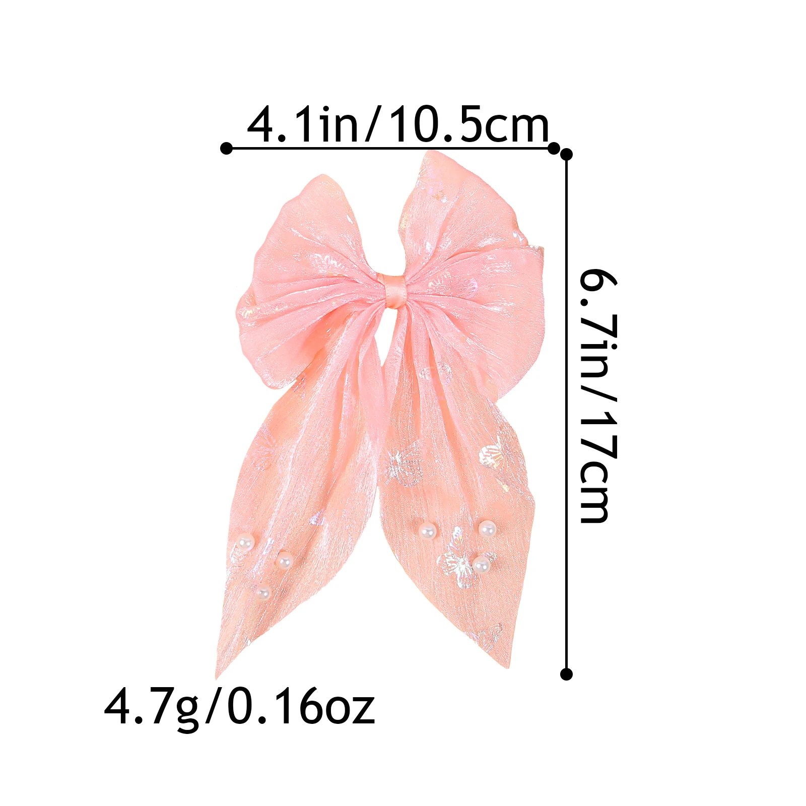 6/12pcs Lace Pearl Ribbon Bow Spring Hairpins Fashion Sweet Cute Soft Hair Clips For Girls Kids Women Daily Hair Accessories
