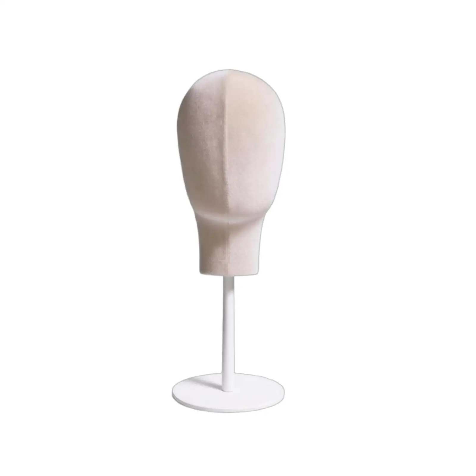 Hat Display Stand White Base Mannequin Head Stand Stainless Steel-Plated