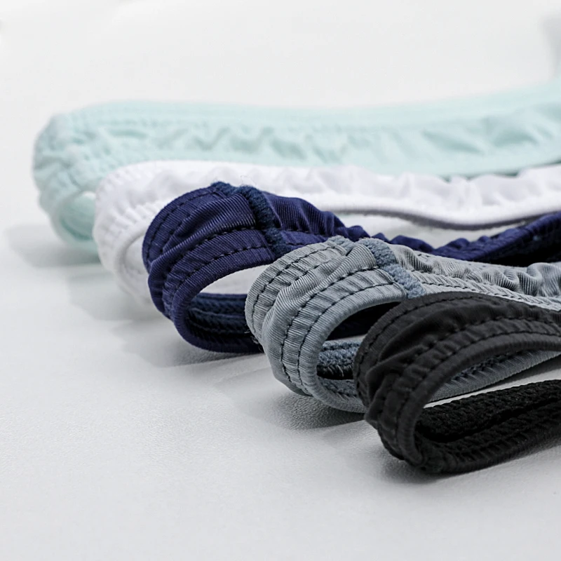 3 عبوات من سيور الطلاب الذكور، سراويل داخلية مثيرة على شكل حرف T من الحرير الجليدي، ثونج صوفية فردية منخفضة الخصر قابلة للتنفس للشباب