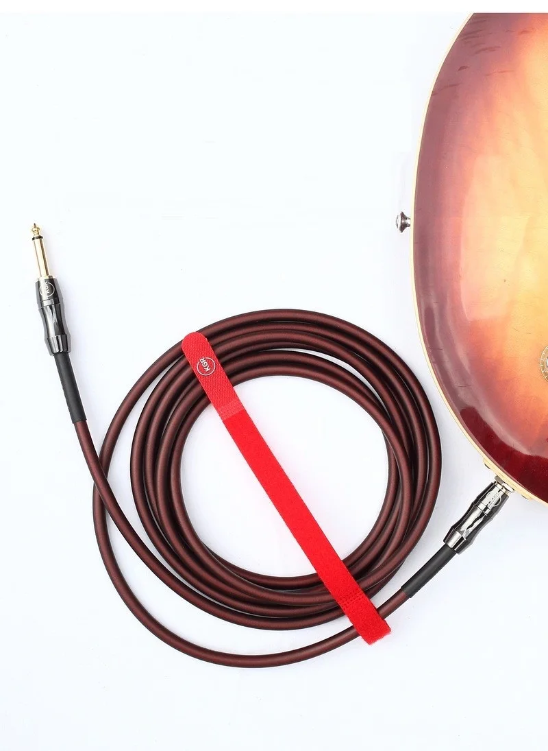 3 Meter KGR 20AWG Electric Guitar Bass Audio Cable Connector Straight Instrument Noise Reduction Shield Guitar Cable