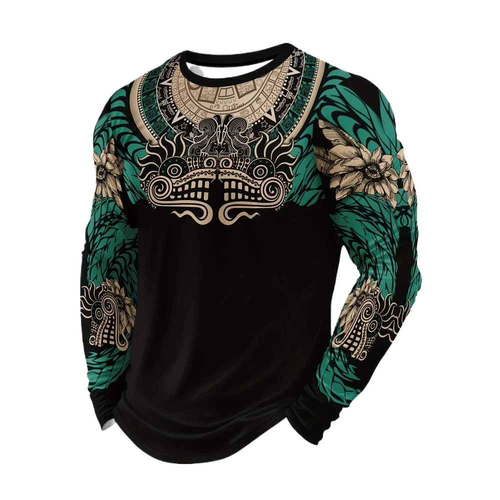 Vintage Men Long Sleeved T-Shi - Men Fashion Vintage 评论和价格