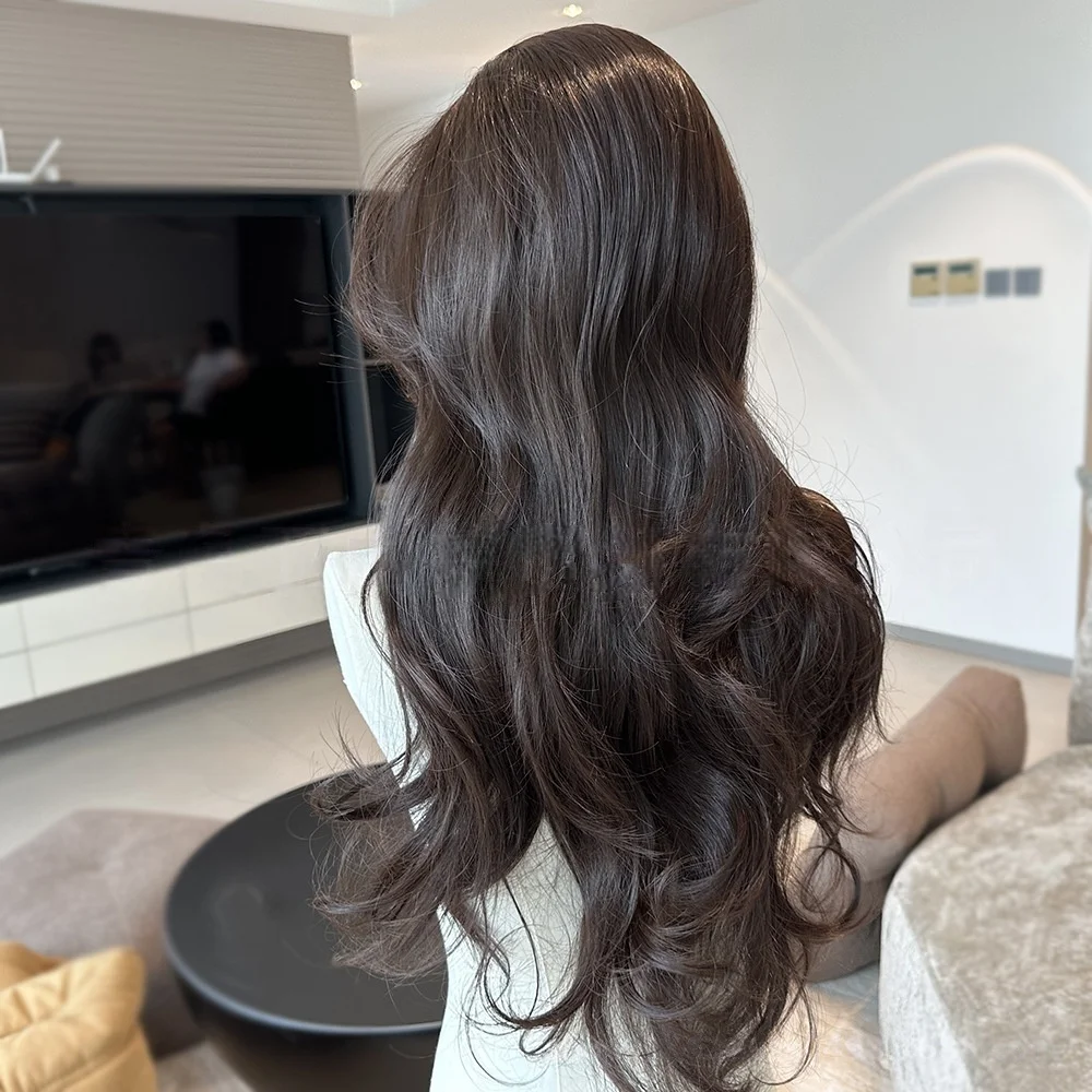 Ashely شعر مستعار أسود 26 بوصة طويل الجسم متموج خصلات الشعر المستعار للنساء موضة الاصطناعية الدانتيل شعر مستعار أمامي جودة عالية 13*4 الدانتيل شعر مستعار أمامي