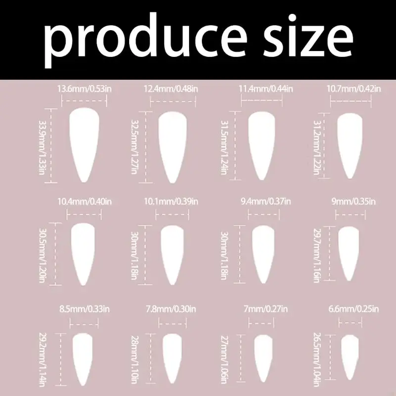 Prensa para unhas falsas amêndoa, 24 peças, unhas artificiais, cola para unhas, designs flores, pontas unhas francesas,