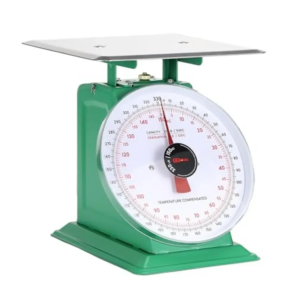 Heavy Duty Industrial Food Scale with Stainless Steel Platform 330lb Capacity Easy-to-Clean Mechanical Kitchen Scale Restaurant