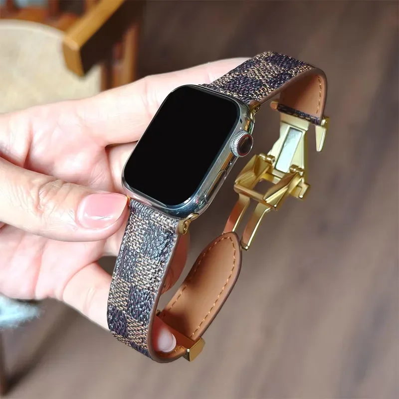 Leather Magnetic Strap For Apple Watch ultra 3 2 band 49mm 44 46 45mm 42mm 41 correa Bracelet iWatch Series 11 10 98765 SE Strap